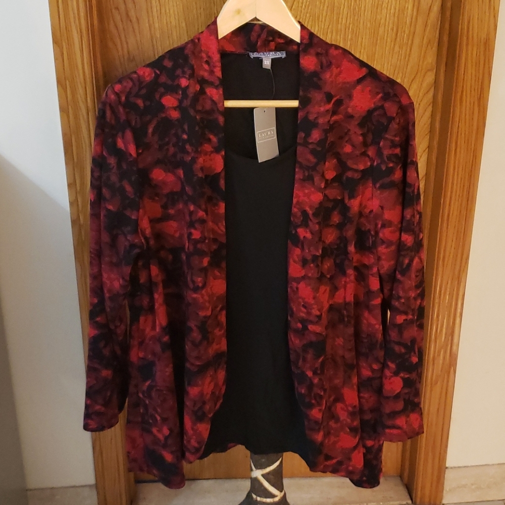 🌷LAURA PLUS Petites tank and cardi set NWT